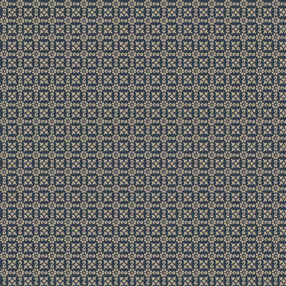 MB Freedom Rings Mini Tiles - R651378D-NAVY - Cotton Fabric