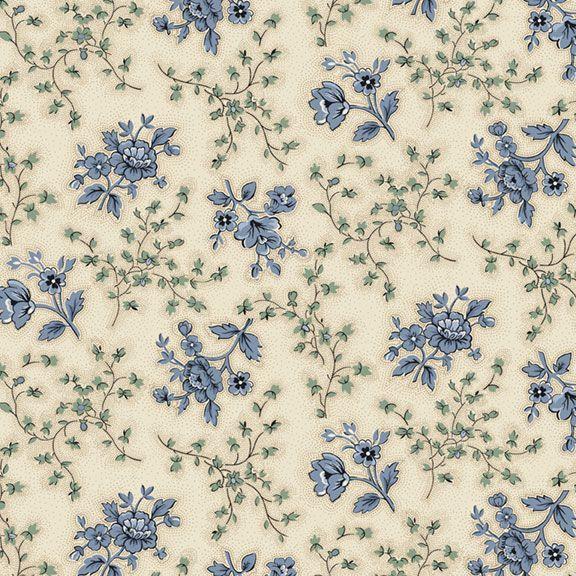 MB Grace Elizabeth Floral & Vine - R101683D-CREAM - Cotton Fabric