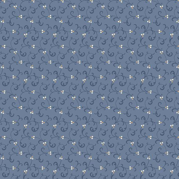MB Grace Elizabeth Swirl - R101687D-BLUE - Cotton Fabric