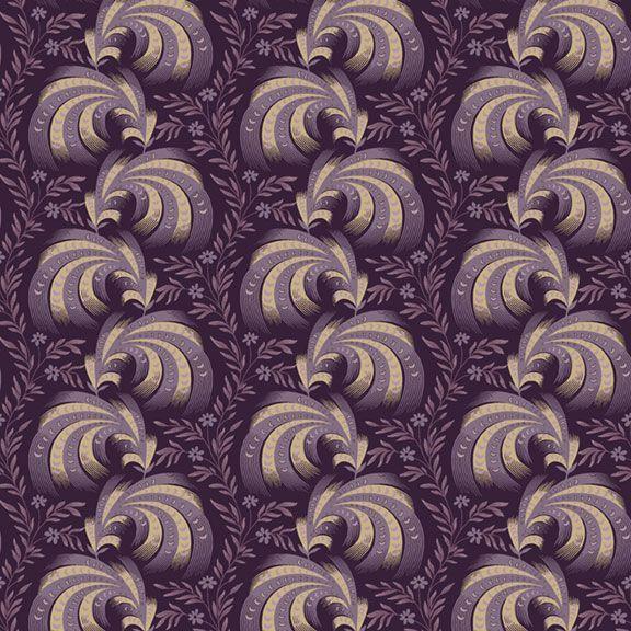MB I Love Purple Swirl - R330696-PLUM - Cotton Fabric