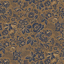 MB Indigo Neutrals Field Flowers - R021177D-CANYON - Cotton Fabric