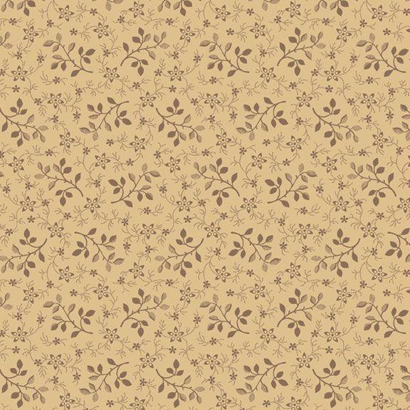 MB Mercantile Flannels Cozy Leaves - F171115-TAN - Cotton Flannel Fabric
