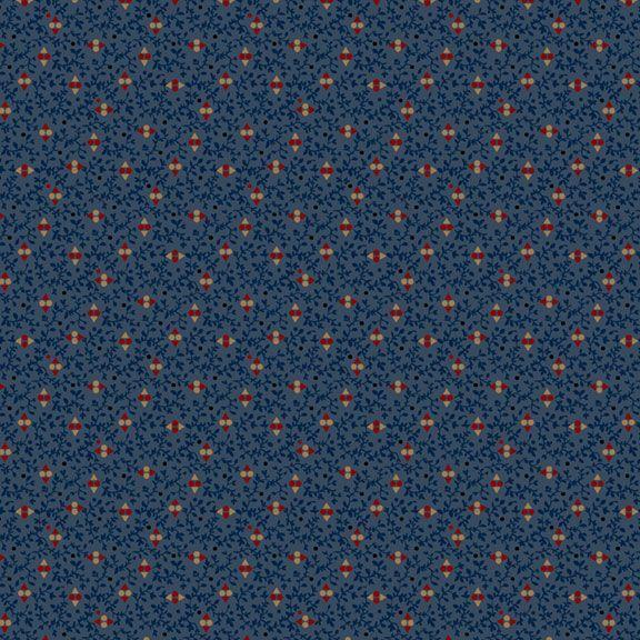 MB Mercantile Flannels Pegs - F171116-BLUE - Cotton Flannel Fabric