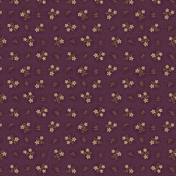 MB Mercantile Flannels Sweet Flower - F171113-PURPLE - Cotton Flannel Fabric