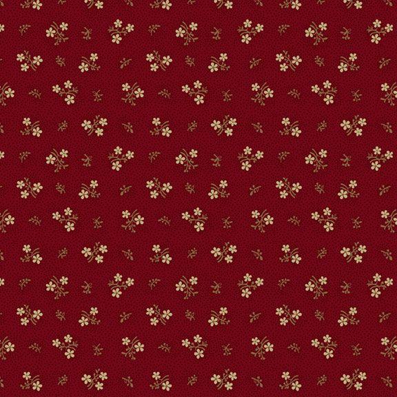 MB Mercantile Flannels Sweet Flower - F171113-RED - Cotton Flannel Fabric