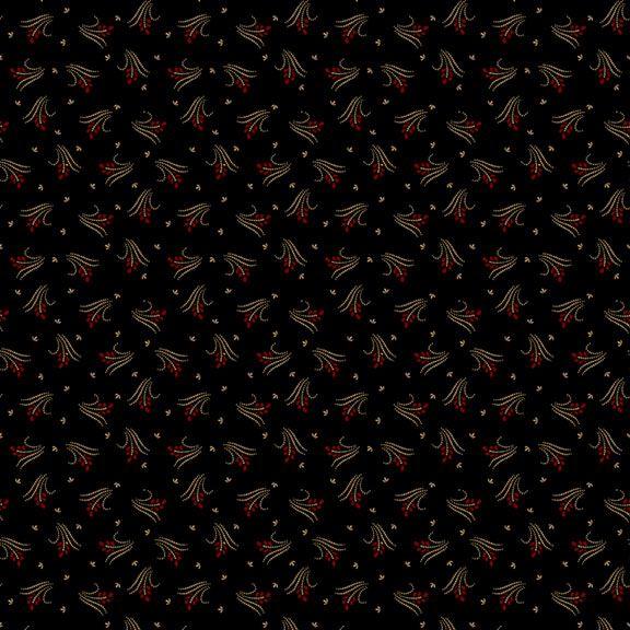 MB Mercantile Flannels Tiny Berries - F171117-BLACK - Cotton Flannel Fabric