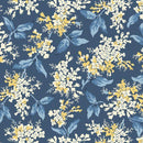 MB Middleboro Road 108" Floral Branches - QB581582D-NAVY - Cotton Fabric