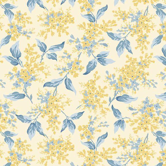 MB Middleboro Road Floral Branches - R581558D-CREAM - Cotton Fabric