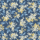 MB Middleboro Road Floral Branches - R581558D-NAVY - Cotton Fabric