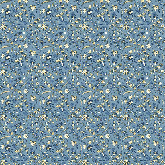 MB Middleboro Road Flower Field - R581560D-BLUE - Cotton Fabric