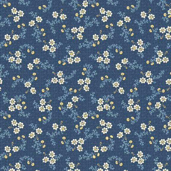 MB Middleboro Road Garden - R581559D-NAVY - Cotton Fabric