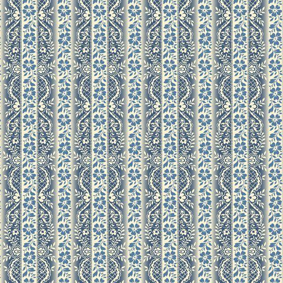 MB Middleboro Road Stripe - R581567D-BLUE - Cotton Fabric