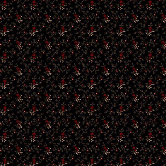 MB Pam's Patchwork Stars Nutmeg - R171124D-BLACK - Cotton Fabric