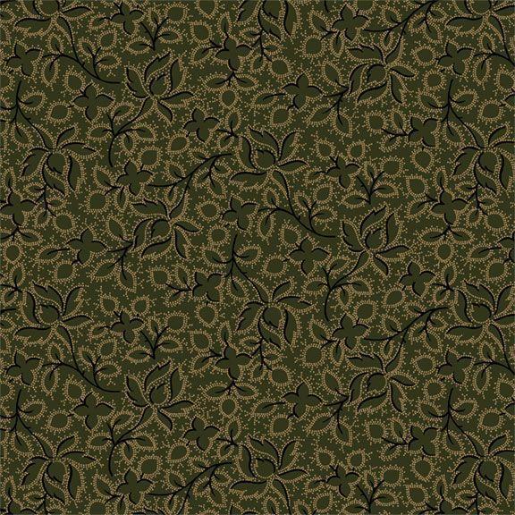 MB Pam's Patchwork Stars Wild Perennials - R171123D-GREEN - Cotton Fabric