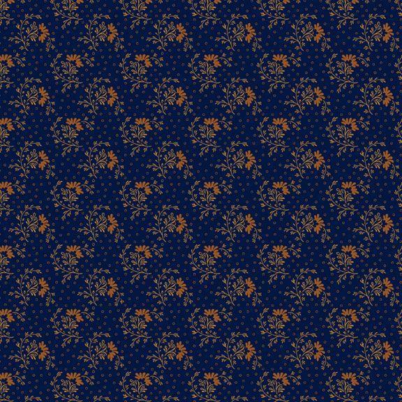 MB Pam's Patchwork Stars Window Box Flowers - R171122D-NAVY - Cotton Fabric