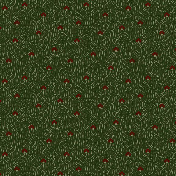 MB Pineberry Cabin Triple Hearts - R171426D-HUNTER - Cotton Fabric