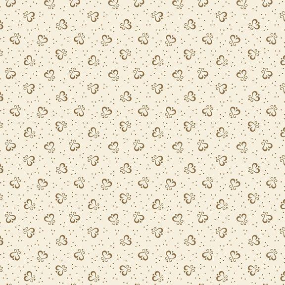 MB Pint Sized Neutrals Divided Heart - R101247D-BROWN - Cotton Fabric