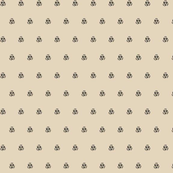 MB Pint Sized Neutrals Paisley Circle - R101249D-BLACK - Cotton Fabric