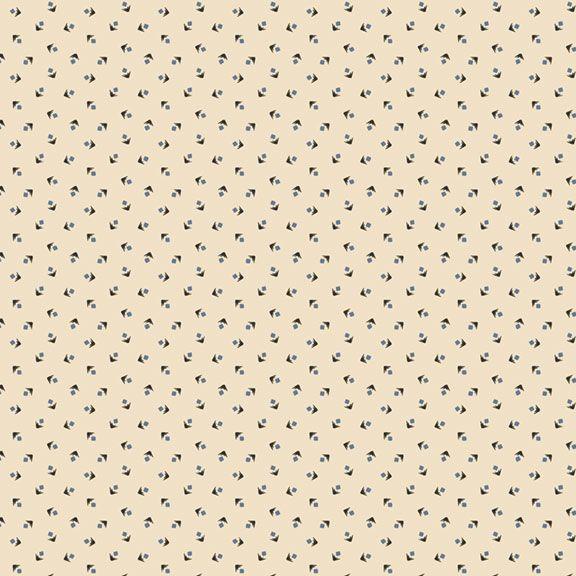 MB Pint Sized Neutrals V-Square - R101250D-BLUE - Cotton Fabric