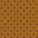 MB Sturbridge Floral Petites Mosaic Tile - R170714-GOLD - Cotton Fabric