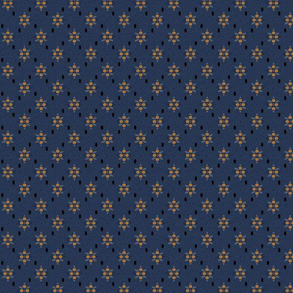 MB Sturbridge Floral Petites Widget - R170718-BLUE - Cotton Fabric