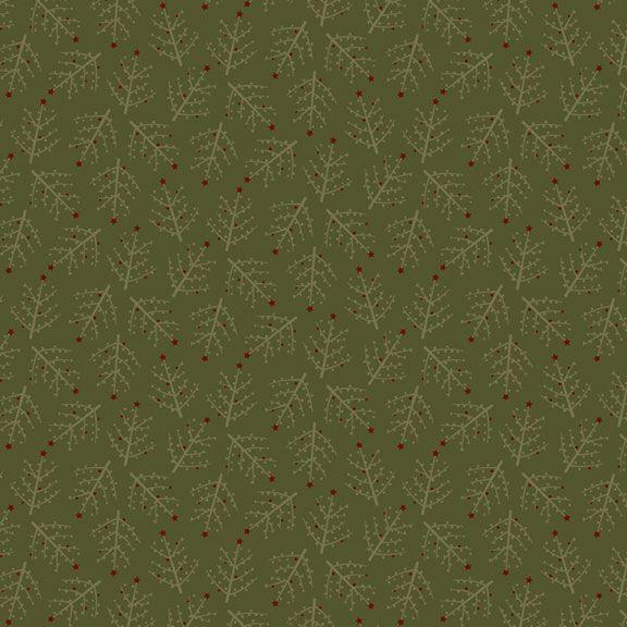 MB Tree Farm Feather Tree - R170976D-GREEN - Cotton Fabric