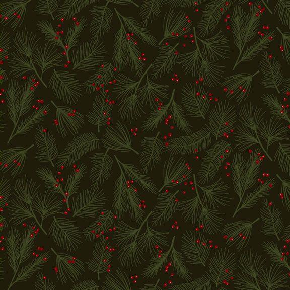 MB Tree Farm In The Pines - R170971D-BLACK - Cotton Fabric