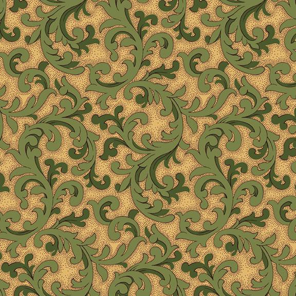 MB Vintage Charm - R330515-GREEN - Cotton Fabric