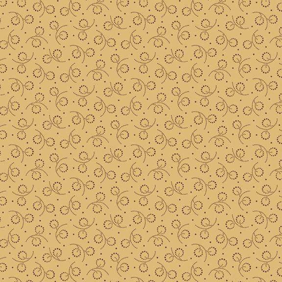 MB Arabella Dotted Circles - R101518D-GOLD - Cotton Fabric