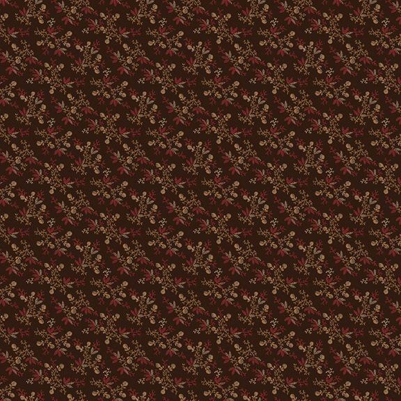 MB Arabella Mini Trellis - R101516D-BROWN - Cotton Fabric