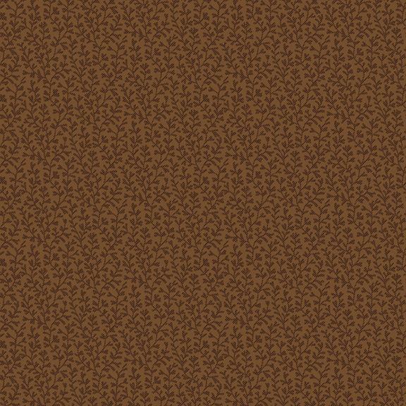 MB Arabella Tonal Leaf - R101517D-BROWN - Cotton Fabric