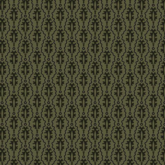 MF Bluebird Manor Cameo Stripe - R221050D-GREEN - Cotton Fabric