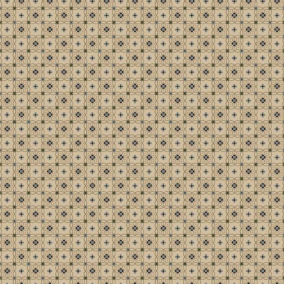 MF Bluebird Manor Daisy Check - R221048D-TAN - Cotton Fabric