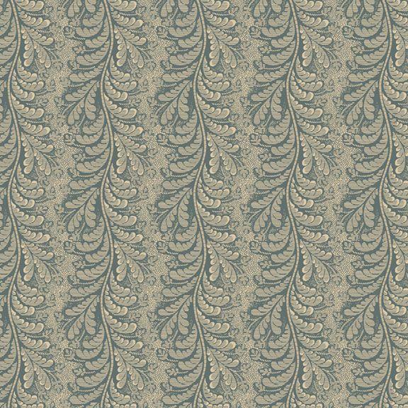 MF Bluebird Manor Feather Stripe - R221046D-BLUE - Cotton Fabric