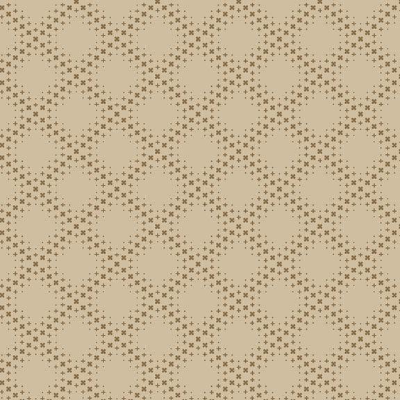 MF Bluebird Manor Lattice - R221054D-TAN - Cotton Fabric