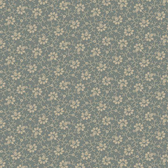 MF Bluebird Manor Paisley Flower - R221049D-BLUE - Cotton Fabric