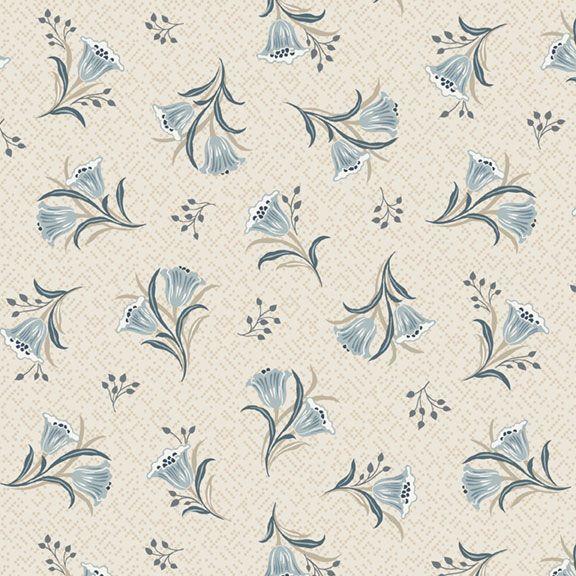 MF Nouveau Tipsy Tulips - R651063D-BEIGE - Cotton Fabric