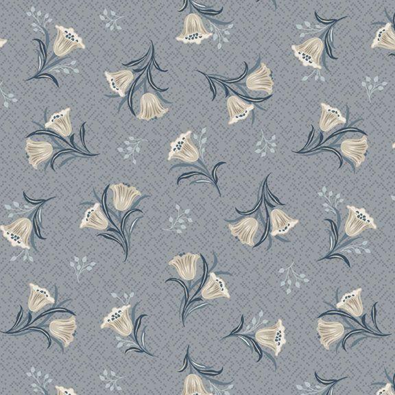 MF Nouveau Tipsy Tulips - R651063D-GRAY - Cotton Fabric