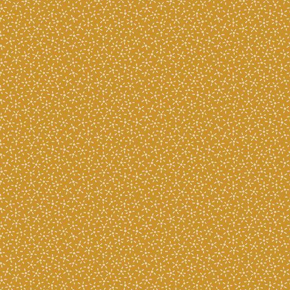 MF Paula's New Companions Flower Toss - R221104D-GOLD - Cotton Fabric