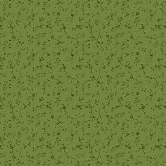 MF Paula's New Companions Tossed Sprigs - R221105D-GREEN - Cotton Fabric