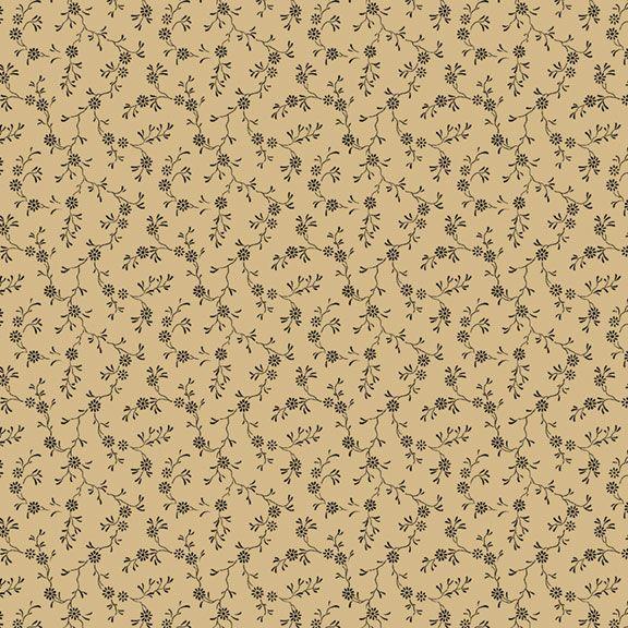 MF Paula's New Companions Tossed Sprigs - R221105D-TAN - Cotton Fabric