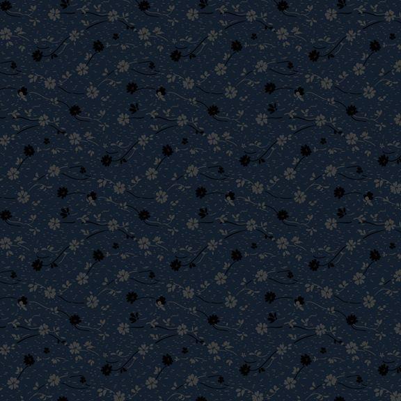 MB Stone Cottage Midnight Garden - R171587D-NAVY - Cotton Fabric