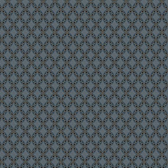 MB Stone Cottage Trellis - R171591D-BLUE - Cotton Fabric