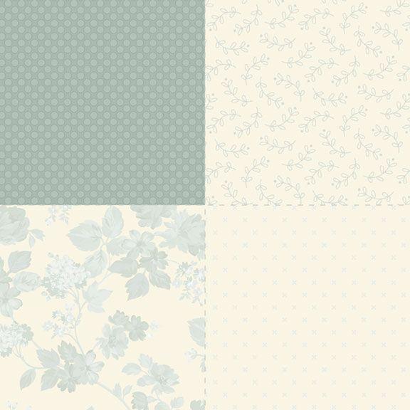 MB Sweet 16 Fat Quarter Panel - R561070D-BLUE - Cotton Fabric