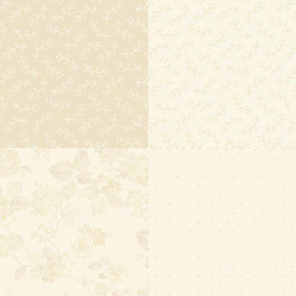 MB Sweet 16 Fat Quarter Panel - R561071D-CREAM - Cotton Fabric