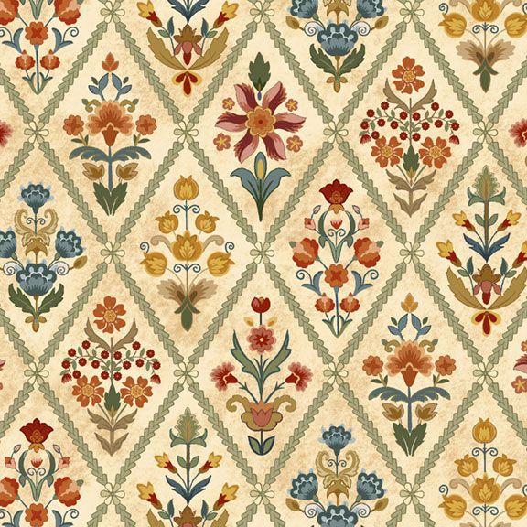 MF Treasured Past Flower Garden - R621363D-MULTI - Cotton Fabric