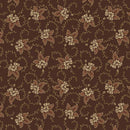 MB Treasured Past Tossed Flower - R621365D-BROWN - Cotton Fabric