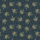 MB Treasured Past Tossed Flower - R621365D-NAVY - Cotton Fabric