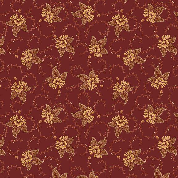 MF Treasured Past Tossed Flower - R621365D-RED - Cotton Fabric