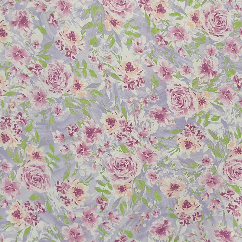 MISC Air Flow Poly Floral - ET1028 Lavender - Dress & Apparel Fabric